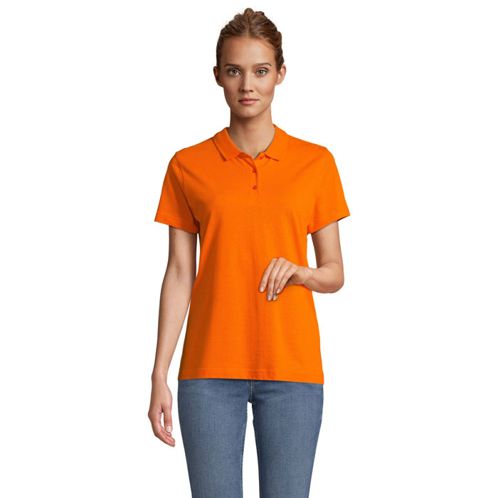 Polo Femme en coton à personnaliser PULSE Orange 1